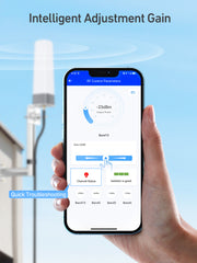 T10 Tower Cell Phone Booster Designed for Weak Signal Areas Village, Suburb Integrated Cell Booster and Antenna | Compatible with All US Carriers on Band 2/4/5/12/13/17/25