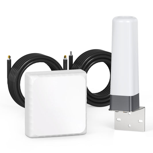 T10 Tower Cell Phone Booster Designed for Weak Signal Areas Village, Suburb Integrated Cell Booster and Antenna | Compatible with All US Carriers on Band 2/4/5/12/13/17/25