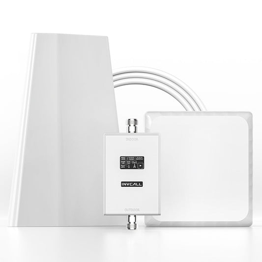 F10 Series | INVCALL Cell Phone Signal Booster for Home Office | Boosts 4G LTE & 3G up to 4,500 sq ft for Bell, Rogers, Telus | Cell Phone Booster Band 66/4/7 | 70dB Dual Band Cellular Repeater | ISED Approved